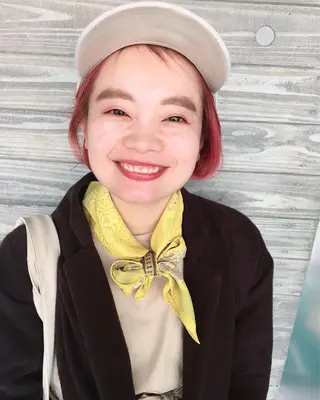 ミディアム la fith所属・rico_by ヘアとアイブロウのヘアスタイル