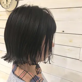 カラー 黒田瀬奈/ボブ まろやかベージュのヘアスタイル