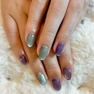 ネイル Lelole 🫧マグネット🫧のネイルデザイン