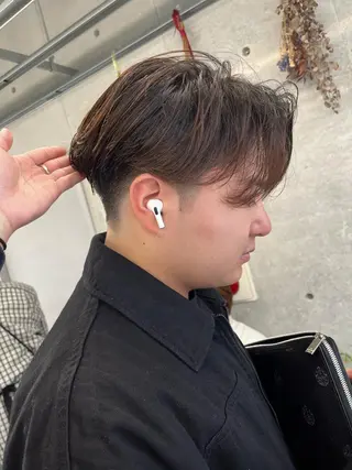 ショート パーマ メンズ ダブルカラー/ ケアブリーチ/クニトのヘアスタイル