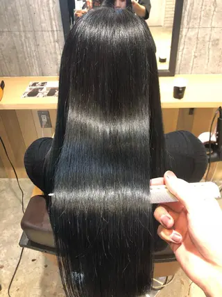 ロング カラー パーマ ヘアアレンジ メンズ キッズ ネイル マツエク・マツパ 新宿/髪質改善/ 美髪矯正✨浅江通友のヘアスタイル