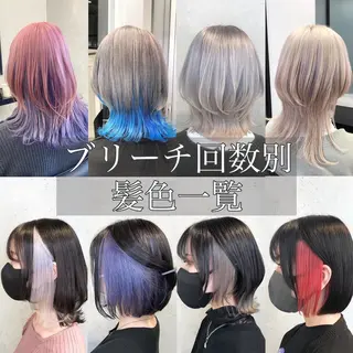 ショート カラー ヘアアレンジ ｲﾝﾅｰｶﾗｰ屋さん 🫧伊藤拓実のヘアスタイル