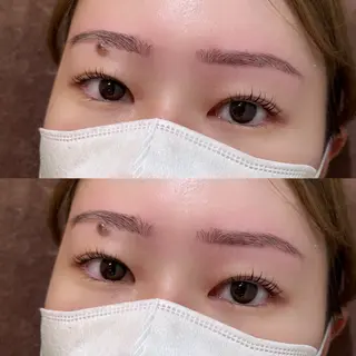 マツエク・マツパ 透明感カラー/顔周り カット/レイヤーにかのヘアスタイル