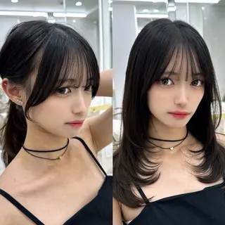 セミロング 似合わせ/レイヤー /顔まわり/池田歩樹のヘアスタイル