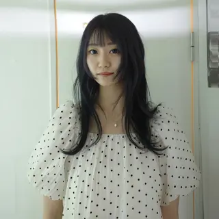 ロング カラー レイヤーカット nude ヘア大和のヘアスタイル