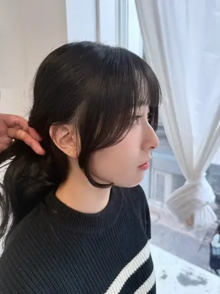 ミディアム 【韓国レイヤー特化 ハッシュカット】のヘアスタイル