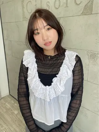 ミディアム カラー ヘアアレンジ JIEN 🌷 sakuraのヘアスタイル