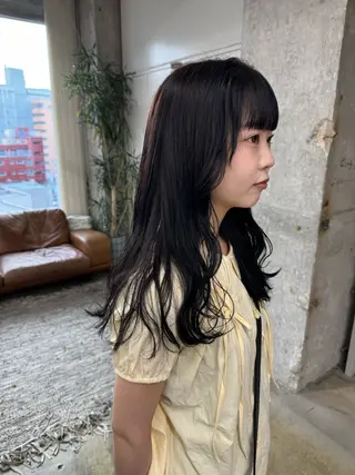 ロング カラー 愛加メンズパーマ・ ボブ・ピンクカラーのヘアスタイル