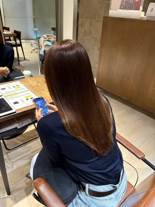 ロング カラー 韓国ヘア/レイヤー/ 顔まわり足立遥奈のヘアスタイル