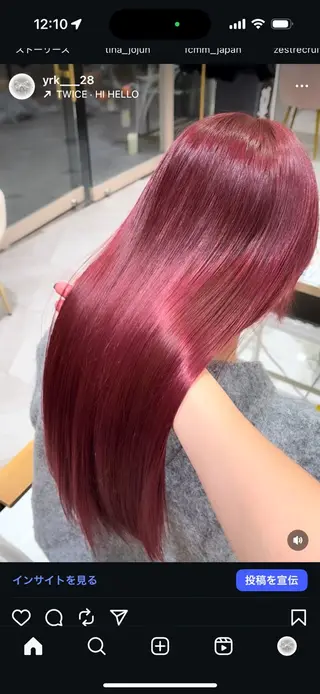 ロング yurika🎀 透明感カラーのヘアスタイル