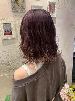 ミディアム カラー レイヤーカット/ 顔周り 五島巨幹のヘアスタイル