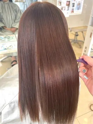 セミロング 💖透明感カラー💖 西添 奈々美のヘアスタイル