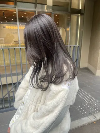 セミロング ラベンダー/レイヤー カット🤎mamiのヘアスタイル