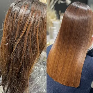 ロング パーマ 髪質改善∕艶髪∕ マンツーマン施術のヘアスタイル