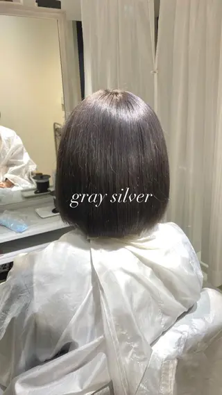 ミディアム カラー 縮毛矯正とレイヤー /杉村凜汰郎のヘアスタイル