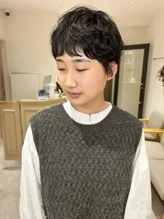 ショート パーマ パーマ特化 フシキサトシのヘアスタイル