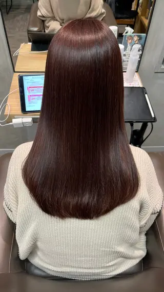 ロング 透明感カラー/縮毛/ chino🍀のヘアスタイル