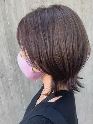 ミディアム カラー ハットリ /北習志野のヘアスタイル