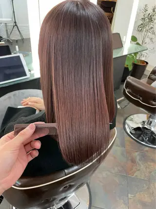 セミロング カラー ✨髪質改善✨原宿 えのもと　はなのヘアスタイル