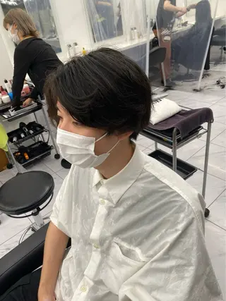 ショート *モデル募集🤍横浜 透明感カラー🫧のヘアスタイル