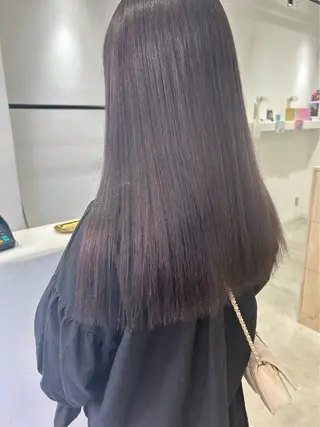 ロング カラー 河合 萌のヘアスタイル