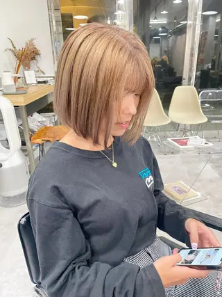 ミディアム REDEAL SHIBUYA所属・maya/レイヤー カット/ミインパーマのヘアスタイル