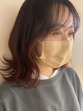 カラー 🎀大竹美侑／顔まわ りカット／レイヤーのヘアスタイル