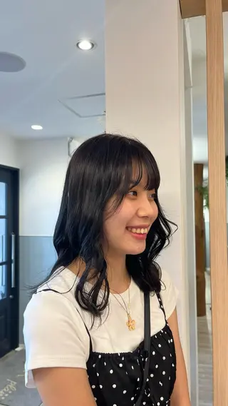 ミディアム カラー haruna🌼 西新美容室💛のヘアスタイル