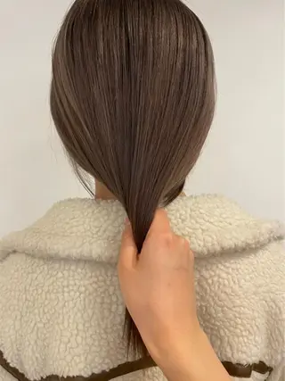 セミロング カラー フクシママユ / 柔らかカラーのヘアスタイル