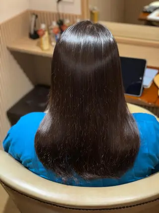 セミロング カラー 髪質改善　field チカモリ　ヒカルのヘアスタイル