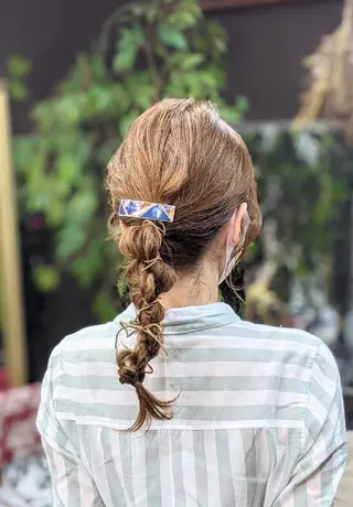 セミロング ヘアアレンジ Ruheplatz所属・HIKARI＠ Ruheplatzのヘアスタイル