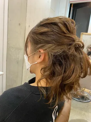 セミロング ヘアアレンジ 西田辺/ タカスナオヤのヘアスタイル