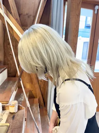 ミディアム カラー 透明感 カラー💎umiのヘアスタイル
