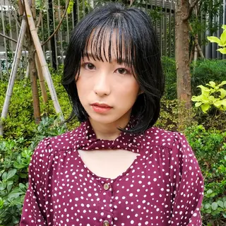 ミディアム カラー フリーランス所属・韓国ヘア レイヤー くびれヘアMATSUのヘアスタイル