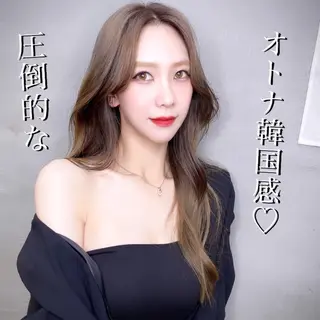 ロング カラー ブリーチなし透明感カ ラー×韓国ヘア♡ヒデのヘアスタイル