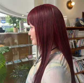 ロング カラー 岩渕 愛のヘアスタイル