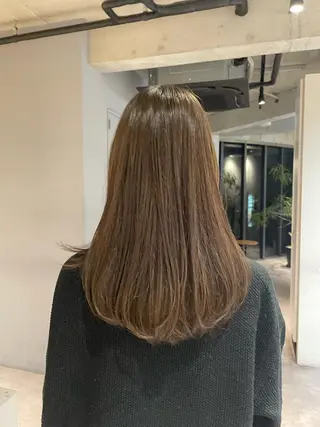 セミロング カラー 葉月/ボブ/ 透明感カラー／中目黒のヘアスタイル