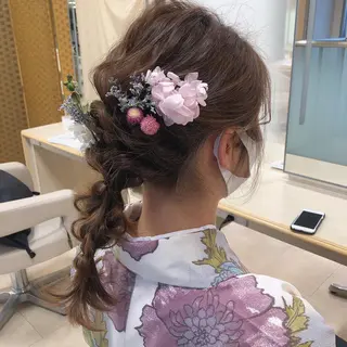 ヘアアレンジ 似合わせ.ﾍｱｾｯﾄ 得意🌹井上美沙のヘアスタイル