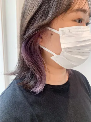 ミディアム カラー ヘアアレンジ yuka .のヘアスタイル