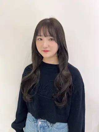 ロング 🫧オリーブカラー/ 酸性縮毛矯正銀座🫧のヘアスタイル