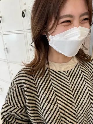 セミロング カラー 鶴岡で縮毛矯正なら お任せ！ハヤシナオミのヘアスタイル