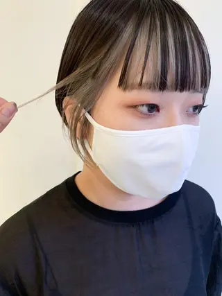 ショート nuu所属・💜ショート💜 ウルフ、ボブ二色亜美のヘアスタイル