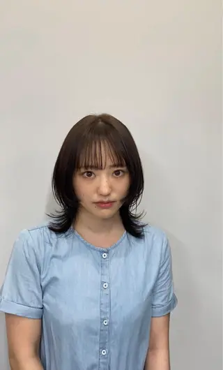 ミディアム sunc所属・レイヤーカット ワンホンヘアそうたのヘアスタイル