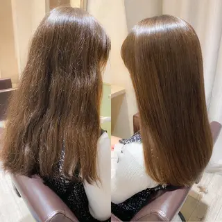 セミロング パーマ 縮毛矯正/髪質改善/ レイヤー代々木/木下のヘアスタイル