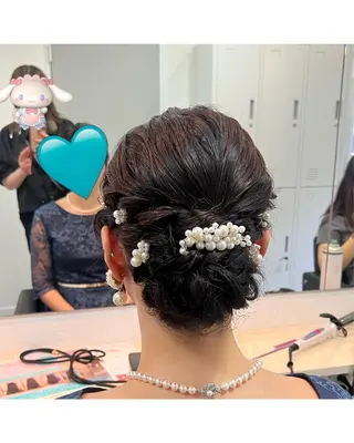 ミディアム ヘアアレンジ 🤍美髪×艶カラー RYOKO🤍のヘアスタイル