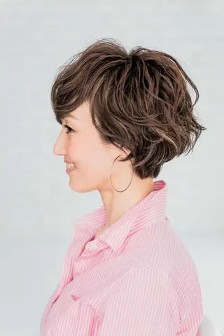 ショート カラー パーマ 再現性ショートボブ 木又克美のヘアスタイル