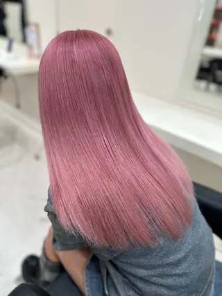 ロング カラー ヘアアレンジ 🌈艶カラー/ 韓国風レイヤーカットのヘアスタイル