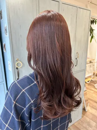 セミロング ブラウンカラー tomokaのヘアスタイル