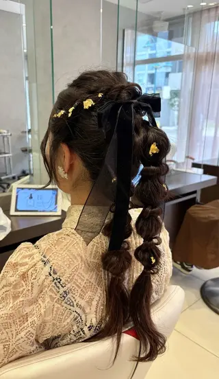 ロング ヘアアレンジ EARTH大曽根💛 田中りほのヘアスタイル