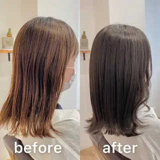 ミディアム カラー KIZU 髪質改善 オカルト怪談のヘアスタイル